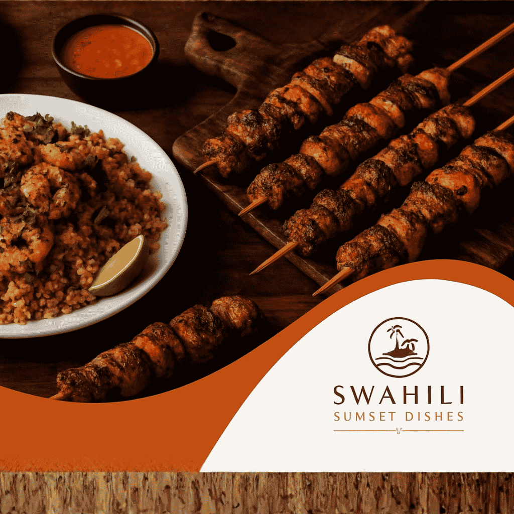 swahili sunset dishes and bbq